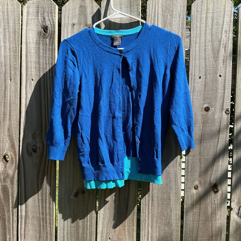 Ann Taylor Blue Cardigan Sweater